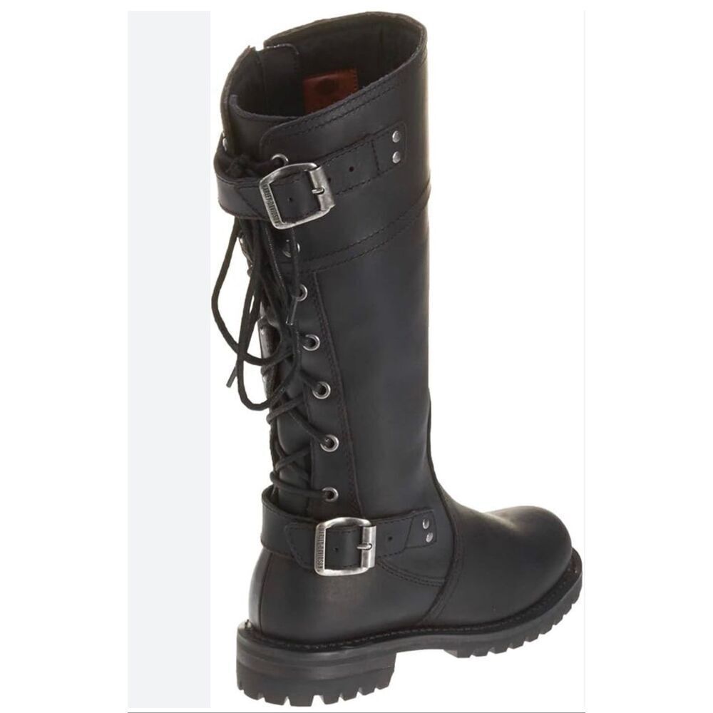 Harley Davidson Alexa 14” tall high riding combat moto knee high boot leather 6
